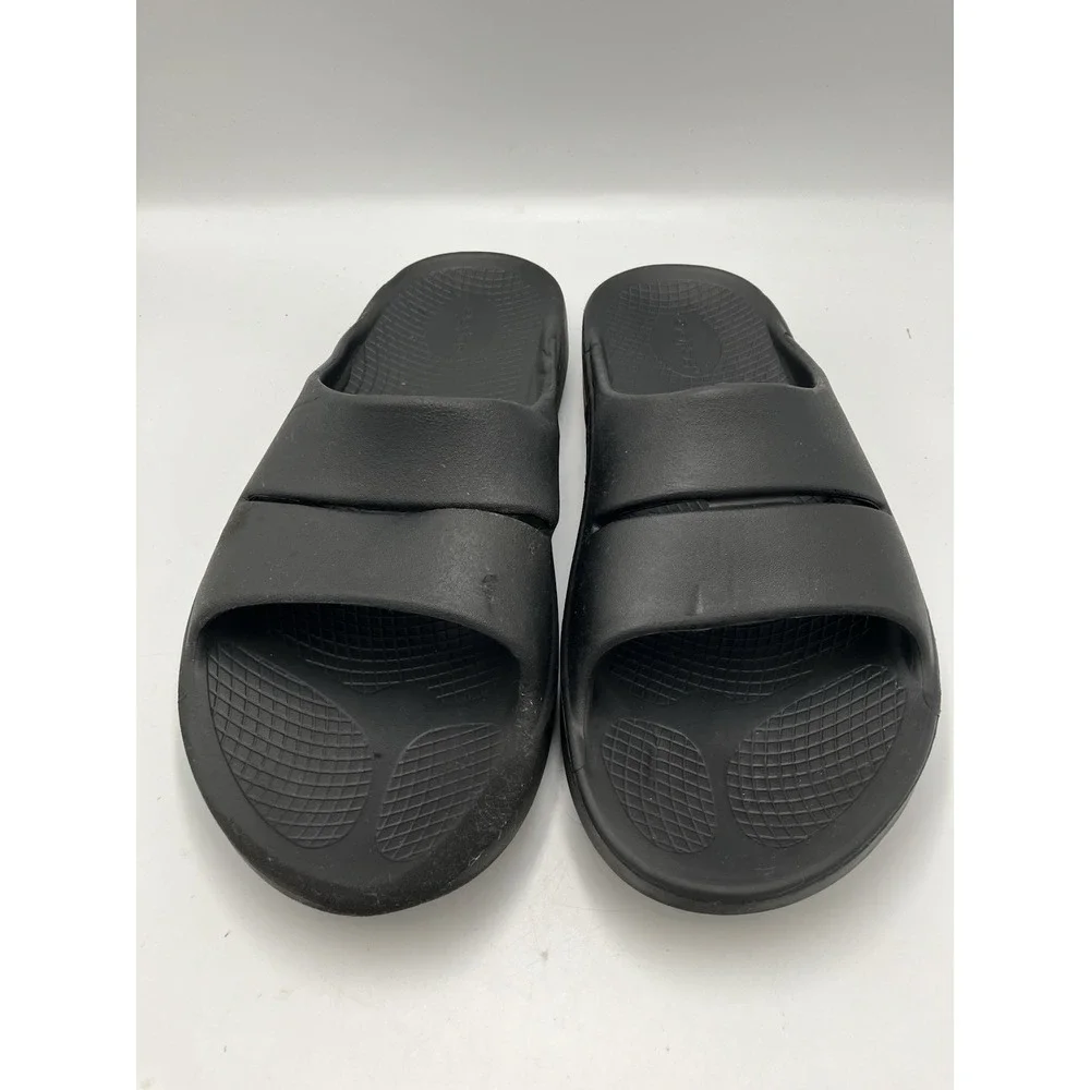 Oofos Unisex Ooahh Recovery Slides Comfort Shoes Black‎ Men's 12 Womens 13